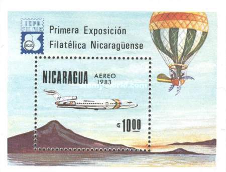 [H. 190. Primera Exposición Filatélica Nacional "EXPOFILNIC". Aérea., tipo ]