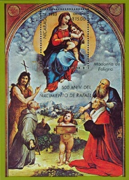 [H. 193. Pintura. V Centenario del nacimiento de Rafael, 1.483 - 1.520. Aérea., tipo ]
